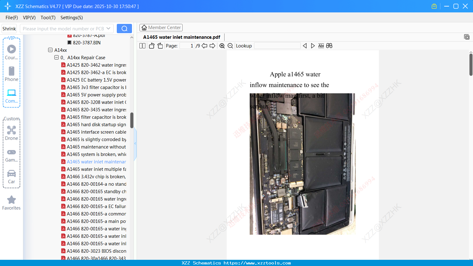 Laptop Apple A1465 Water Inlet Maintenance
